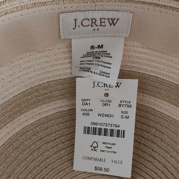 New J.Crew Striped Straw Hat main image 4